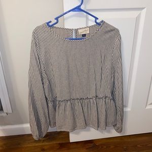 Target peplum long sleeve blouse